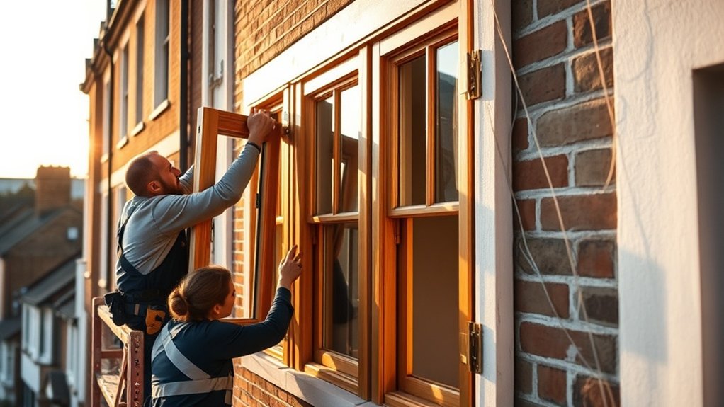 Wooden Window Installation Surbiton