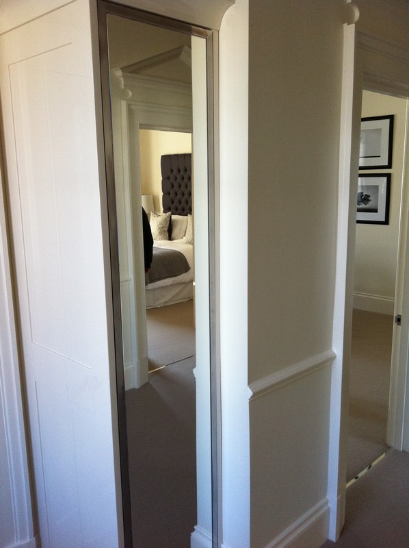 Full-length wardrobe mirror fitted in Surbiton home