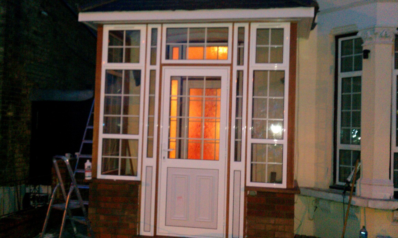 uPVC porch with Georgian bar glazing installed in Surbiton